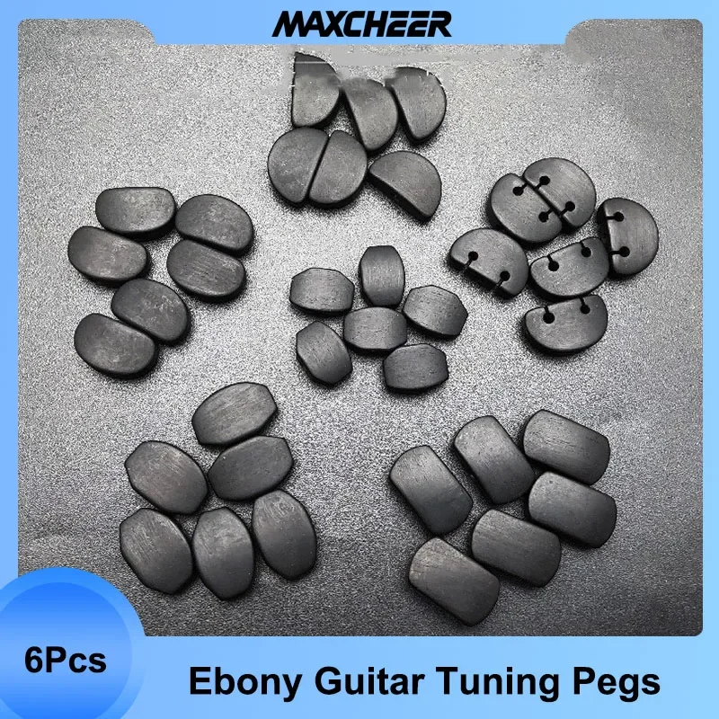 Guitar Capo Clip - 6 ชิ้น Ebony Guitar Tuning Pegs