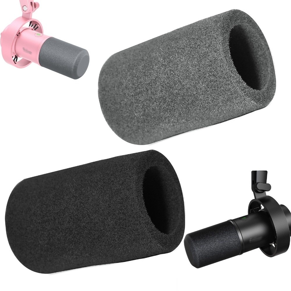 Recording Pop Filter - ฝาครอบไมโครโฟนแบบฟองน้ำกำมะหยี่ 1 ชิ้น ป้องกันลม ลดเสียงรบกวน