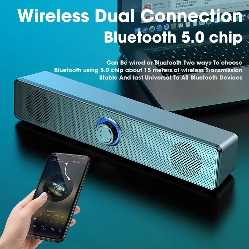 Audio Music Free Mp3 - ลำโพงซาวด์บาร์สำหรับคอมพิวเตอร์ แบบมีสายและไร้สาย ลำโพงบลูทูธแบบพกพา สำหรับพีซี ทีวี แล็ปท็อป
