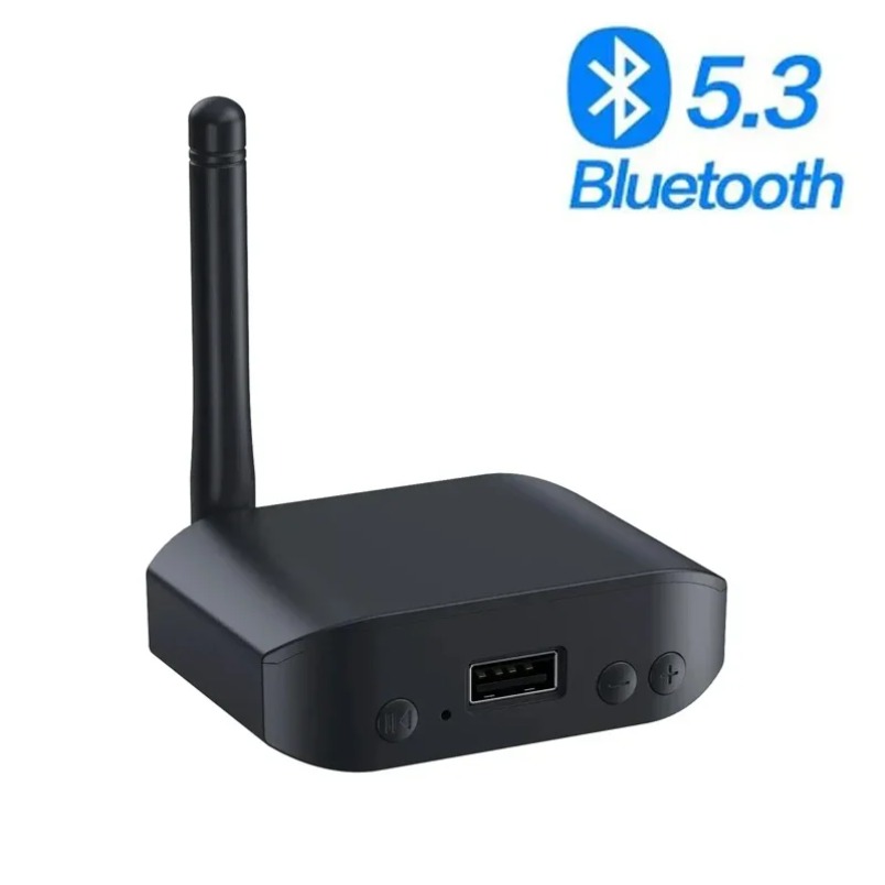 Audio Music Link - อะแดปเตอร์บลูทูธ 5.0 รับสัญญาณเสียงแบบไร้สาย รองรับการเชื่อมต่อคู่ สำหรับลำโพงรถยนต์ โฮมเธียเตอร์