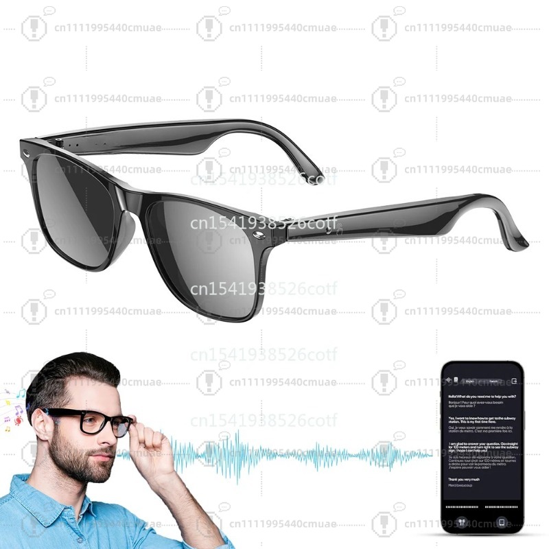 Audio Music Ai - แว่นตากันแดดอัจฉริยะรุ่น W100 ปี 2025 พร้อมฟังก์ชันโทรแบบแฮนด์ฟรีด้วย AI