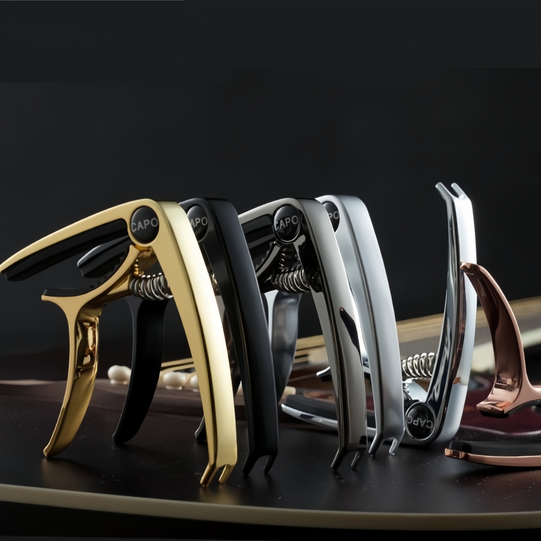 Guitar Capo Clip - คาโปกีตาร์โลหะ1ชิ้นตัวหนีบปรับเสียงกีต้าร์อลูมิเนียมอัลลอยด์ตัวหนีบทริกเกอร์คาโป้แบบมืออาชีพสำหรับเครื่องดนตรีอะคูสติกไฟฟ้า