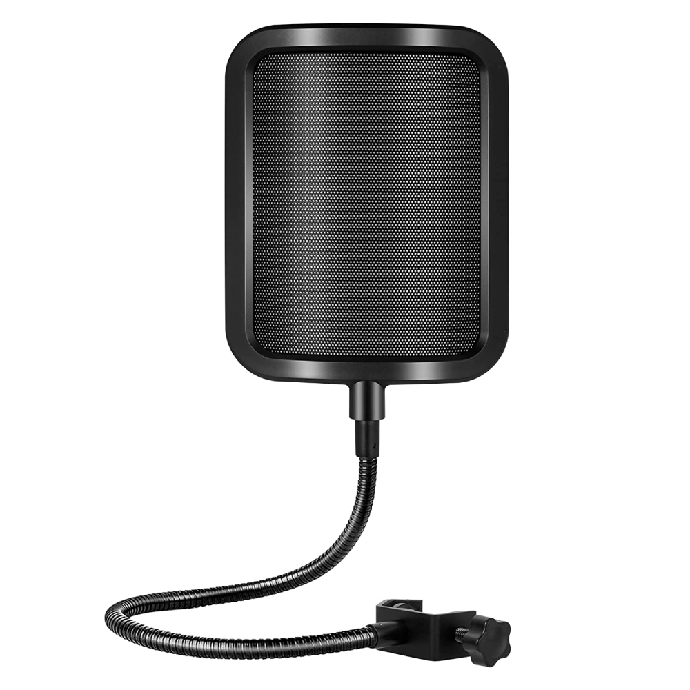 Recording Pop Filter - โลหะ Pop Filter Universal ไมโครโฟนกระจกสตูดิโอบันทึกคอนเดนเซอร์ไมโครโฟนสําหรับ Blue