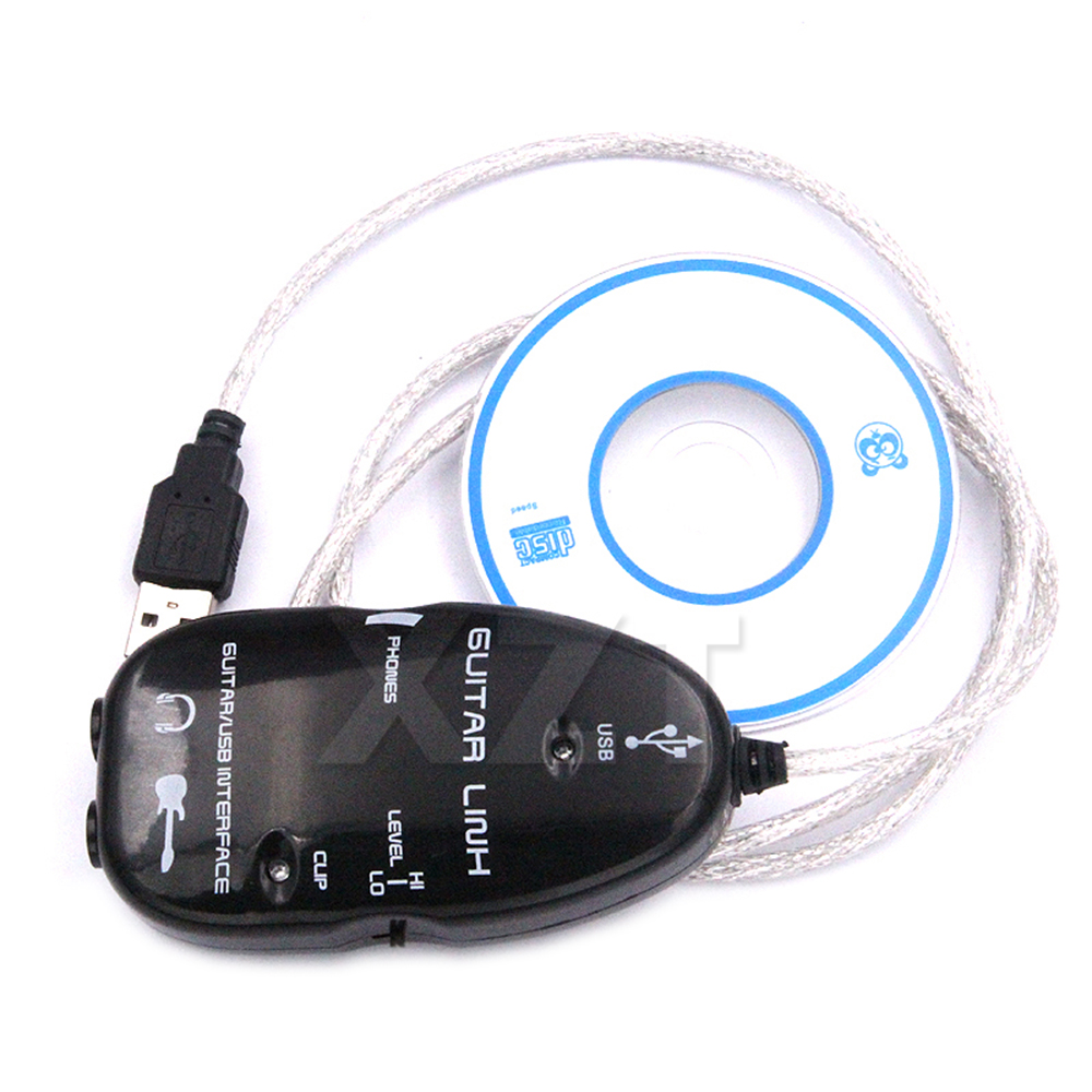 Audio Music Link - สายเชื่อมต่ออินเทอร์เฟซ USB สำหรับกีตาร์ สายเชื่อมต่อการบันทึกเสียงกีตาร์ สายกีตาร์ไฟฟ้า สายเชื่อมต่อเสียงคอมพิวเตอร์