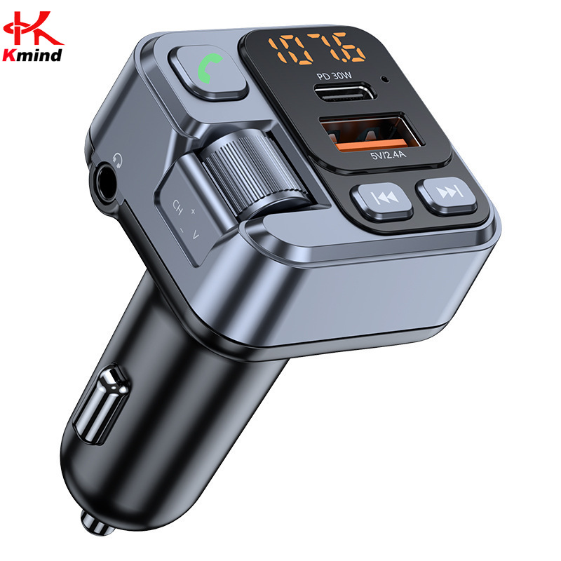 Audio Music Free Mp3 - KMIND รถเครื่องส่งสัญญาณเพลงบลูทูธไฟแช็ก FM ชาร์จ PD30W 2.4A