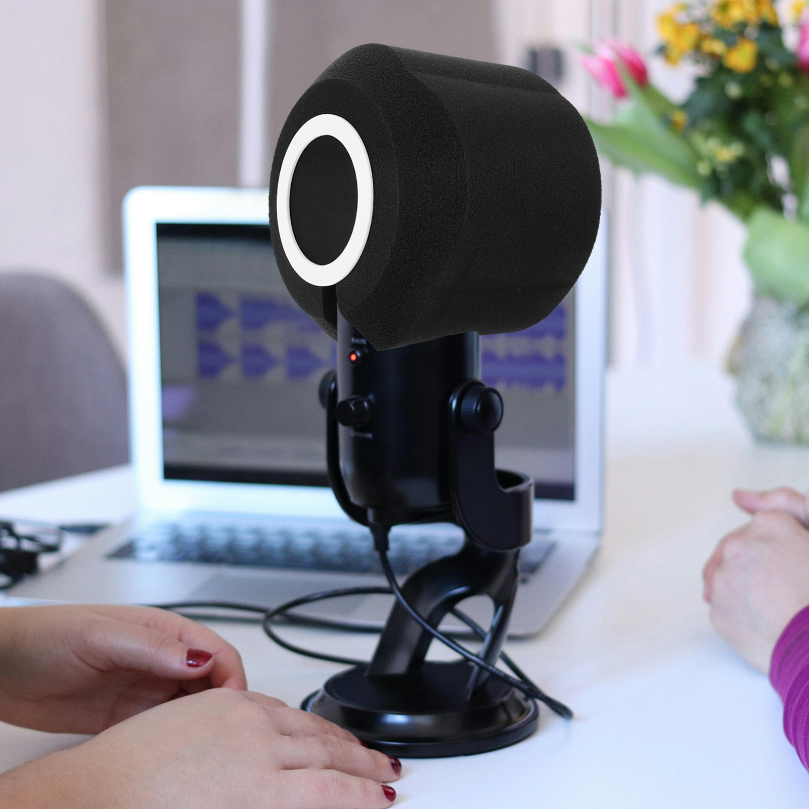 แผ่นกั้นเสียงไมโครโฟนพร้อมฟองน - Recording Pop Filter บทวิจารณ์และราคา