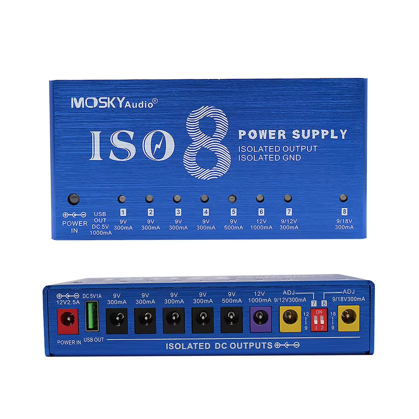 MOSKY ISO-8 พาวเวอร์ซัพพลายสำห - Looper Pedal Guitar บทวิจารณ์และราคา