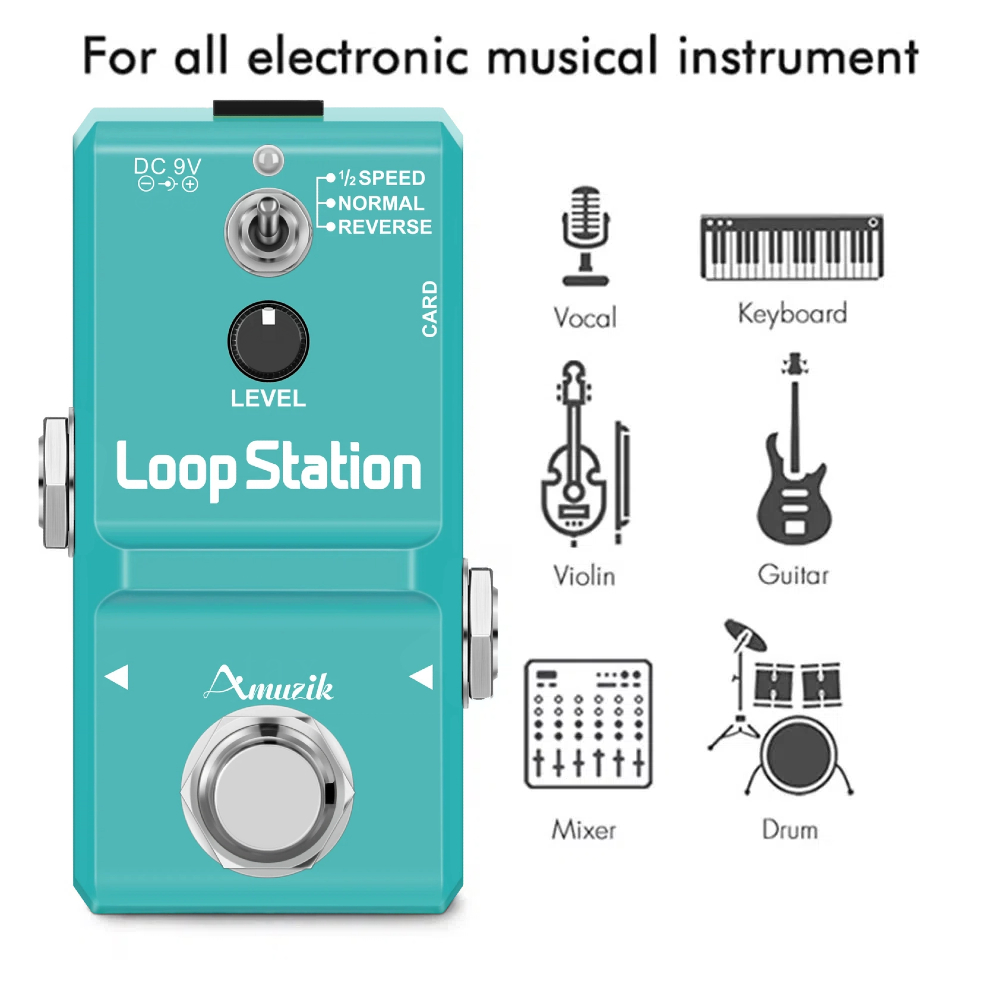 Amuzik กีตาร์เบสคีย์บอร์ด Rhyt - Looper Pedal Guitar บทวิจารณ์และราคา