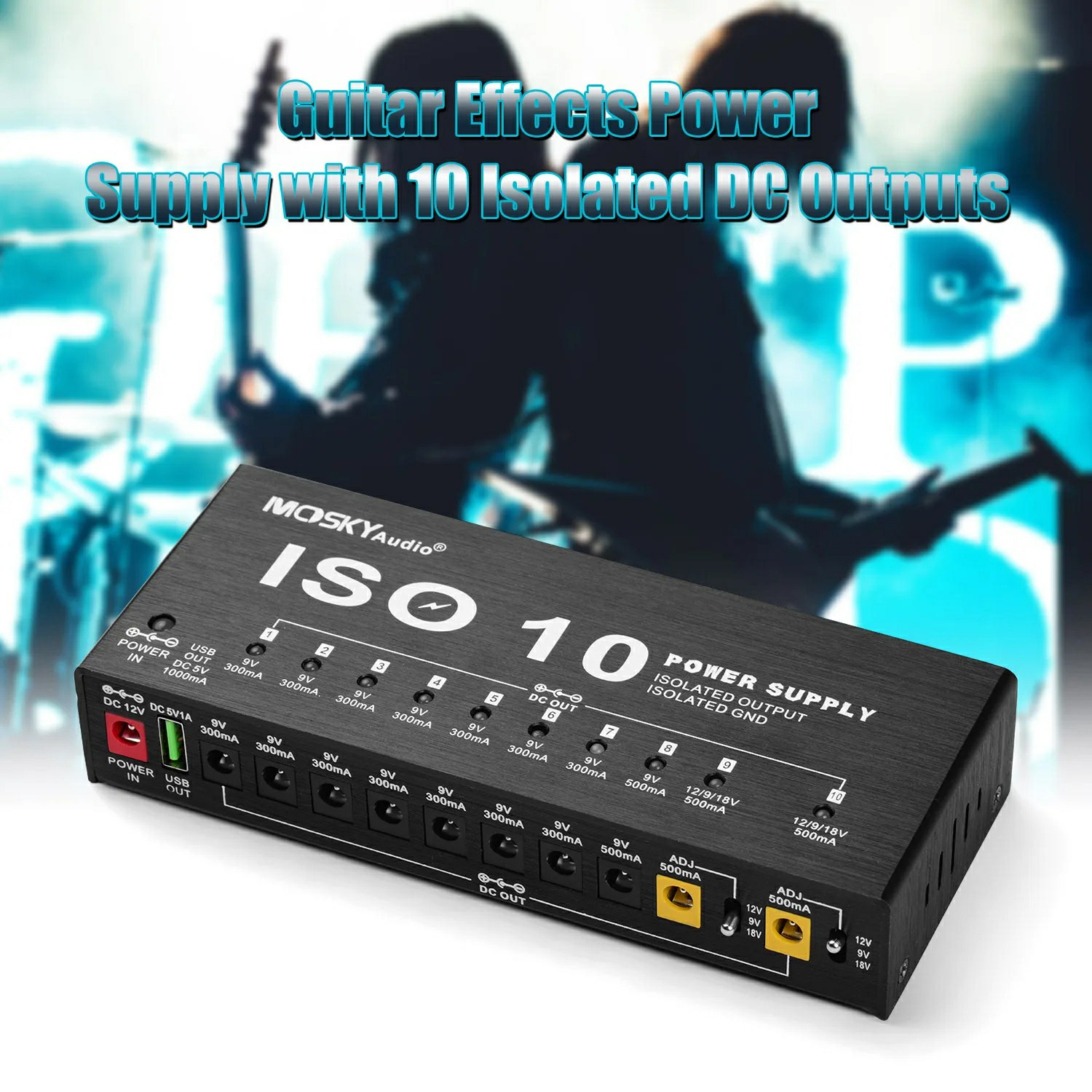 MOSKY ISO-10 กีตาร์แหล่งจ่ายไฟ - Looper Pedal Guitar บทวิจารณ์และราคา