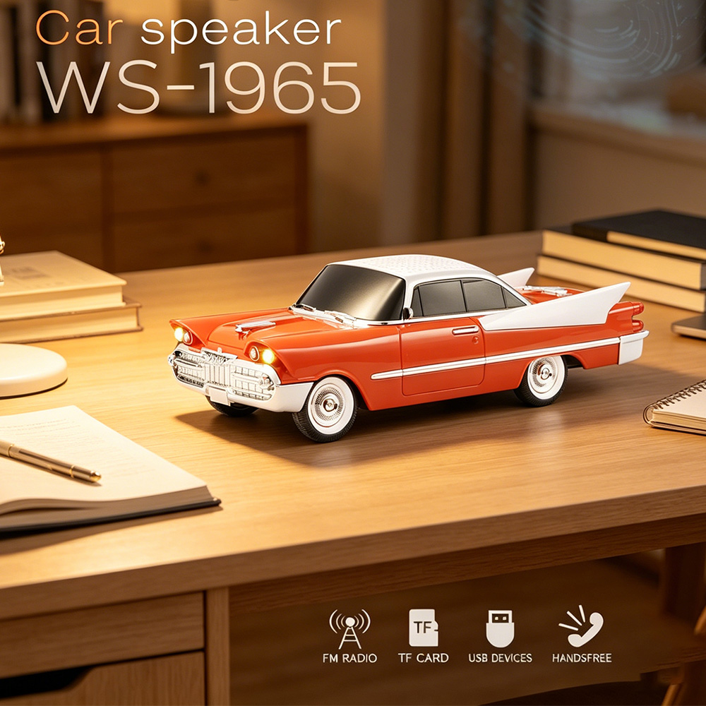 ลำโพงบลูทูธรุ่นรถยนต์คลาสสิคสไ - Audio Music Apple บทวิจารณ์และราคา