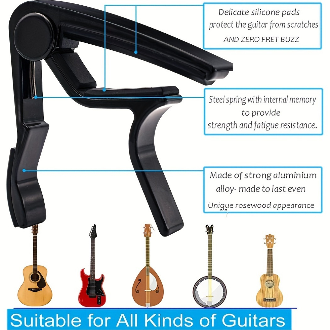 คาโป้กีตาร์แบบเปลี่ยนเร็วโลหะผ - Guitar Capo Clip บทวิจารณ์และราคา