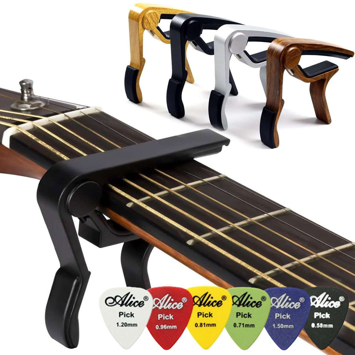 คาโป้กีตาร์แบบเปลี่ยนเร็วโลหะผ - Guitar Capo Clip บทวิจารณ์และราคา