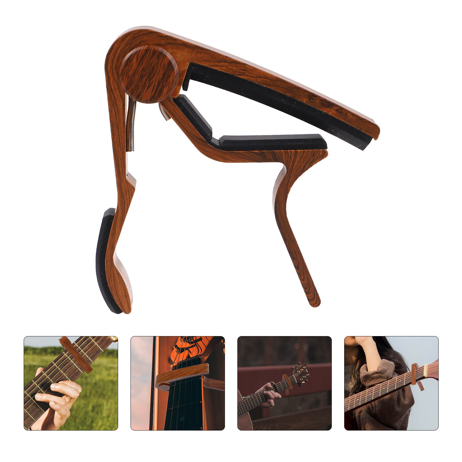 คาโป้กีตาร์โลหะผสมสังกะสี ทนทา - Guitar Capo Clip บทวิจารณ์และราคา