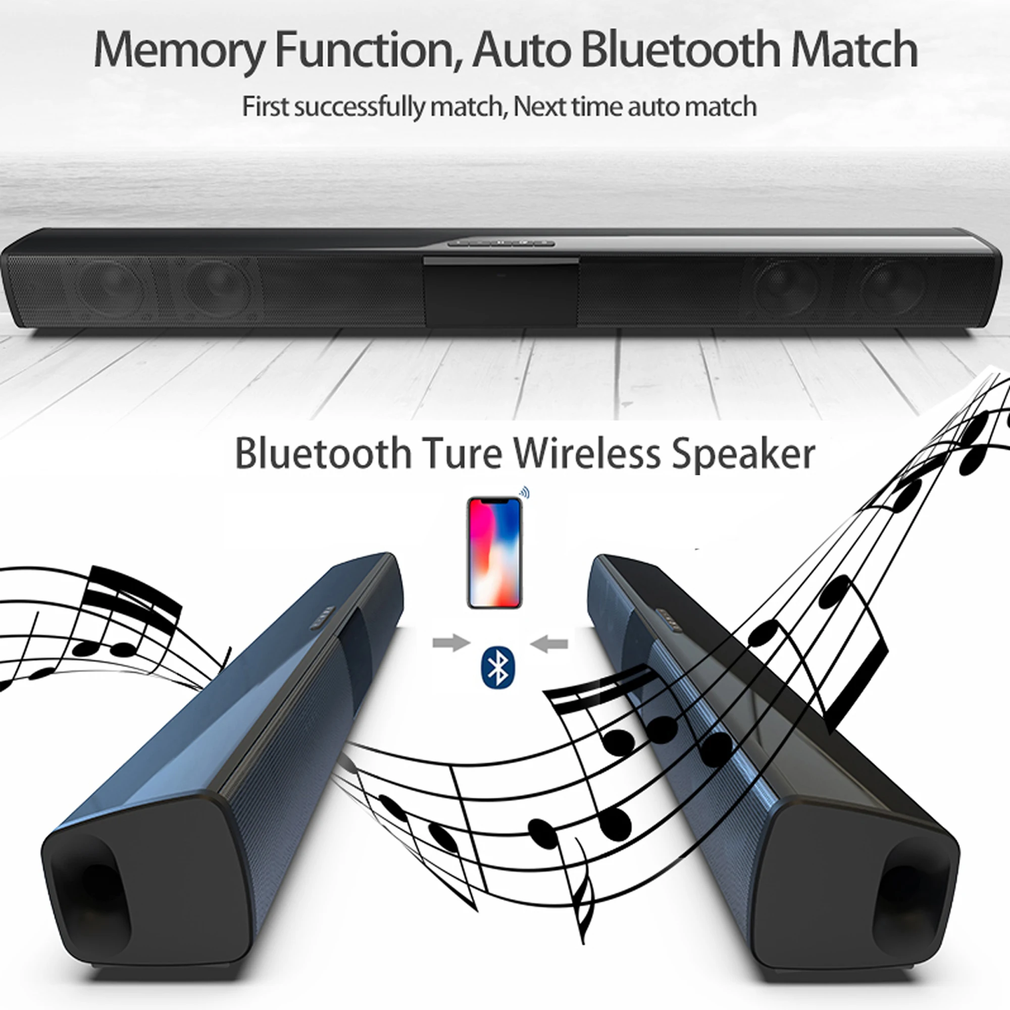 แถบเสียงพลังสูง40W สำหรับทีวีค - Audio Music Generator บทวิจารณ์และราคา