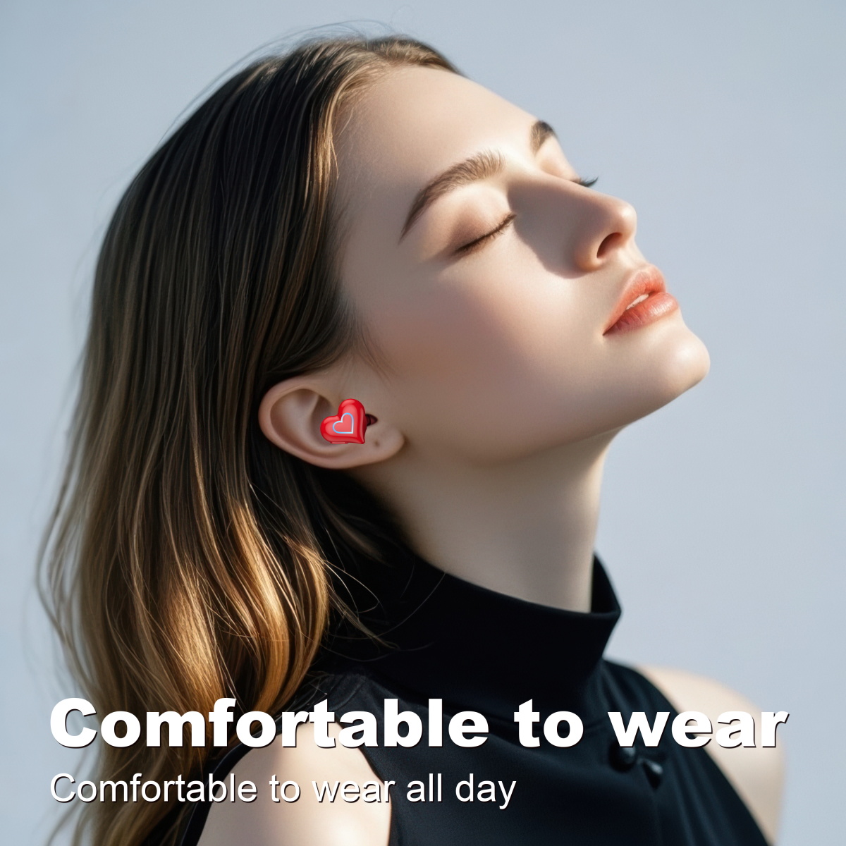 หูฟังบลูทูธไร้สายรูปหัวใจใหม่  - Audio Music Apple บทวิจารณ์และราคา